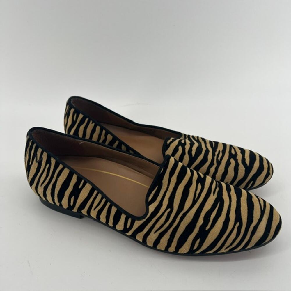 Vionic Willa Tiger Print Flat Slip On Loafers Womens 9 Suede Comfort Capsule